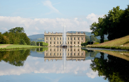 View of Chatsworth House from the end of the Canal Pond