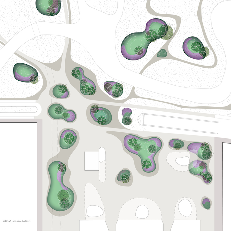 14 © DELVA Landscape Architects Urbanism Powerhouse Amvest Synchroon KJ Plein Centraal station Den Haag Koekamp Park Entree_Diagram Materialen copy