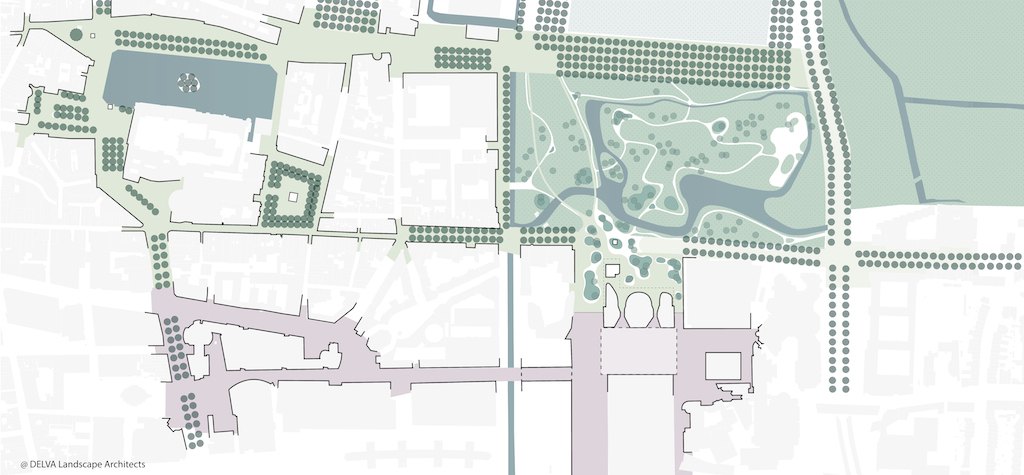 2 © DELVA Landscape Architects Urbanism Powerhouse Amvest Synchroon KJ Plein Centraal station Den Haag Koekamp Park Entree_Gebiedsvisie Groene Loper copy