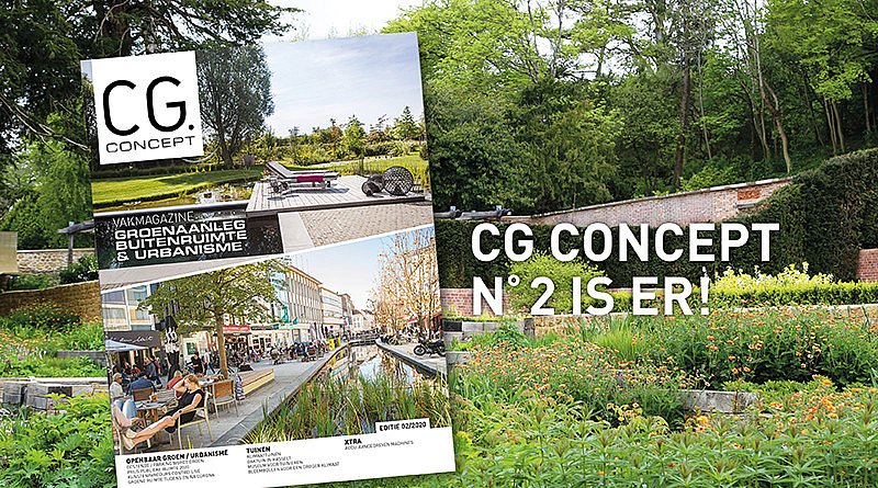 NIEUW cg concept editie 2 2020 herfst september oktober november groensector vakmagazine vakblad groenaanleg buitenruimte urbanisme tuinaanlegger tuinarchitecten landschaparchitecten tuinaannemers tuinontwepers openbaar groen stedelijke diensten machines technieken materialen