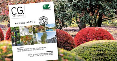 cg concept magazine vakmagazine vakblad belgische groensector tuinaanleggers tuinarchitectuur tuinontwerp groendiensten gemeente jaarboek 2021 belgische federatie groenvoorzieners annual 2021 nieuw nu te koop klimaat klimaatuitdagingen klimaatverandering klimaatoplossingen