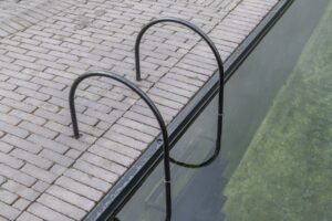 Zwemvijver door Cools Tuinaanleg: goudwindes en bronzen reigers
