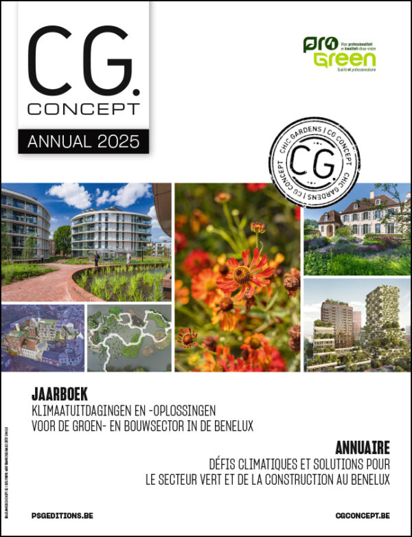cover CG Concept Annual 2025: het jaarboek voor de groen- en bouwsector in de Benelux.